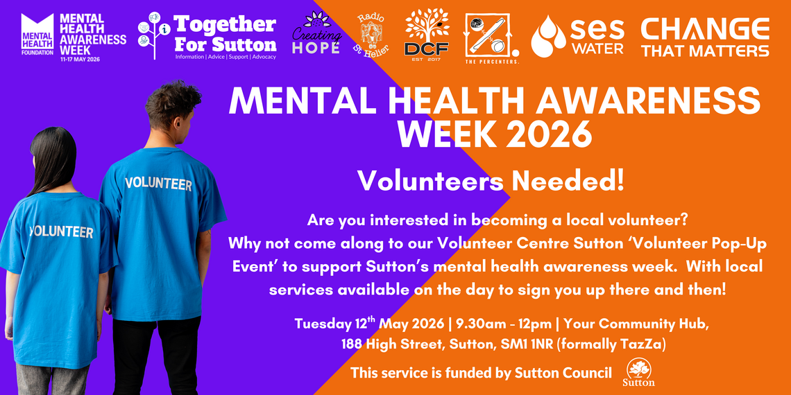 Mental Health Awareness Week 2026 VCS Volunteer Pop Up
