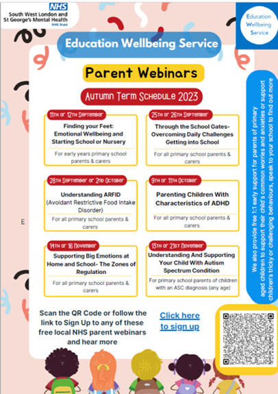 Primary School NHS Webinars 2024 FRONT